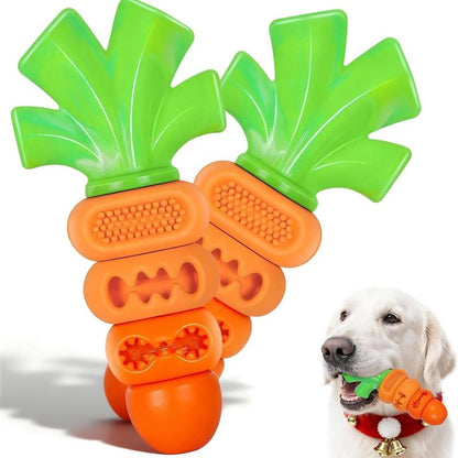 Apasiri Aggressive Chewer Dog Toys, Durable Carrot Leaf Design for Teeth Cleaning & Mental Stimulation